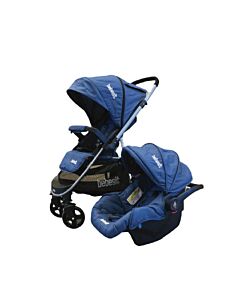COCHECITO BEBESIT TRAVEL SYSTEM AERIS AZUL CON MANILLAR REBERTIBLE  1390TS-D