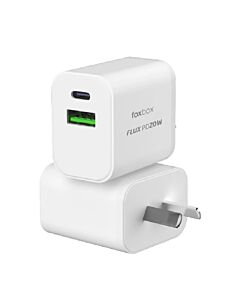 CARGADOR FOXBOX FLUX 20W BLANCO CON CABLE PRISM TYPE C